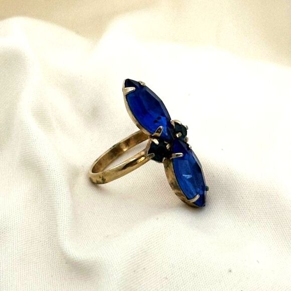 Vintage Blue Stone Ring Adjustable - Picture 3 of 4